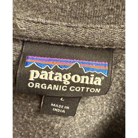 Patagonia Fitz Roy‎ Bison Sweatshirt Womens Large Dark Gray Long Sleeve - Picture 3 of 5